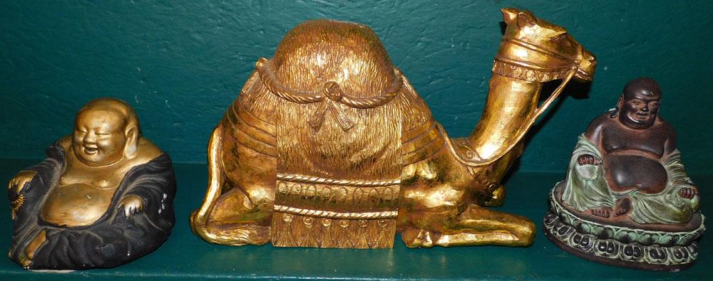 Two Buddha Figures & Camel Figure (1 of 3)
