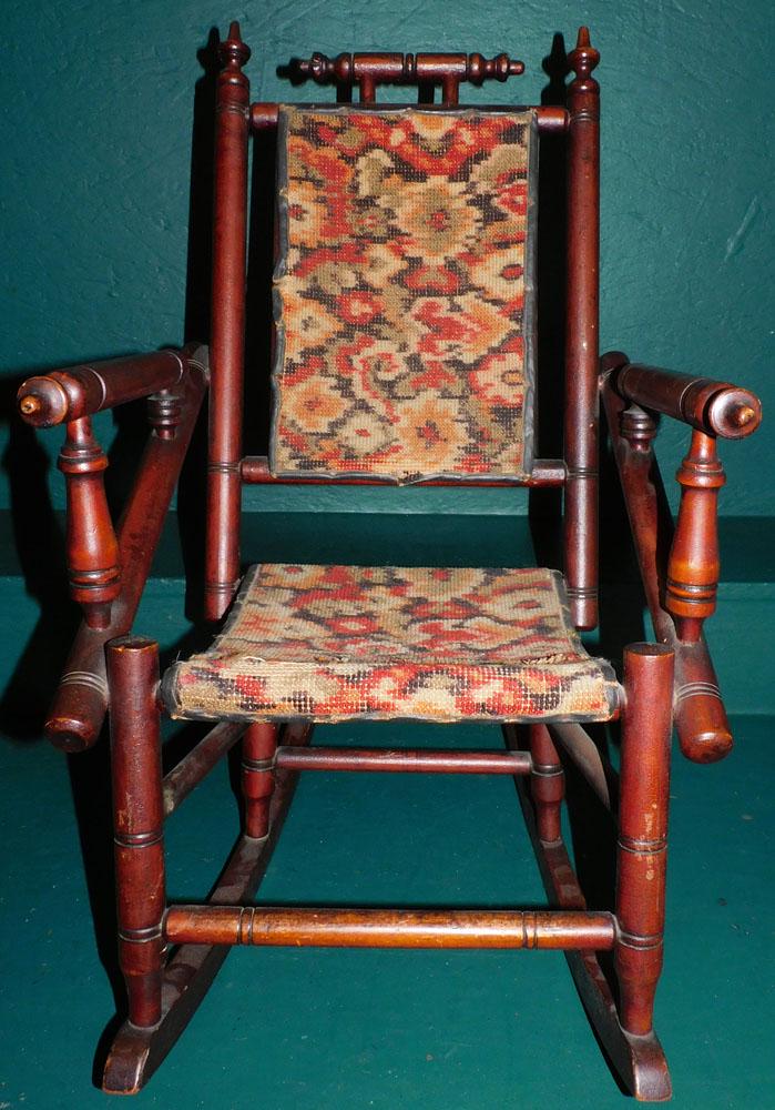 Antique Childs Carpet Rocker (1 of 3)