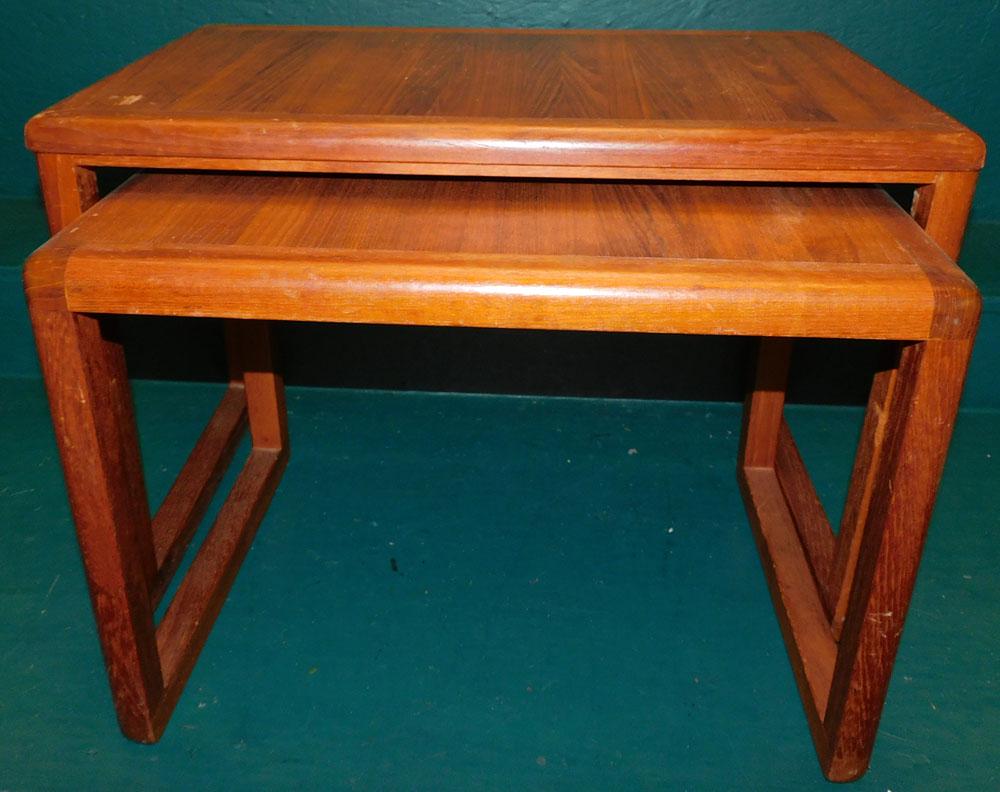 2 MCM Teakwood Nesting Tables (1 of 2)