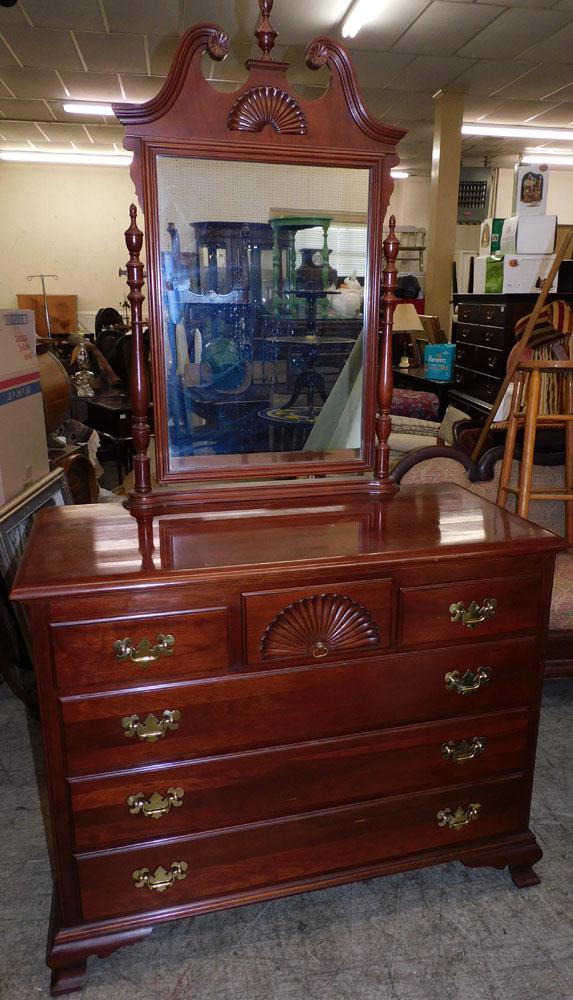 Cherry Dresser with Mirror by Kling (1 of 5)