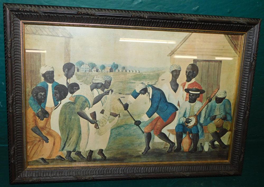 Framed Black Memorabilia Folk Art Print - Old Plantation (1 of 4)