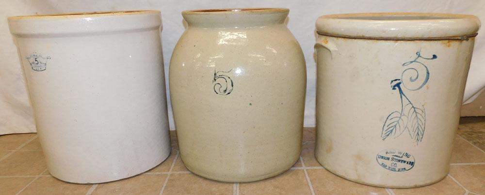 3 Stoneware Crocks (1 of 2)