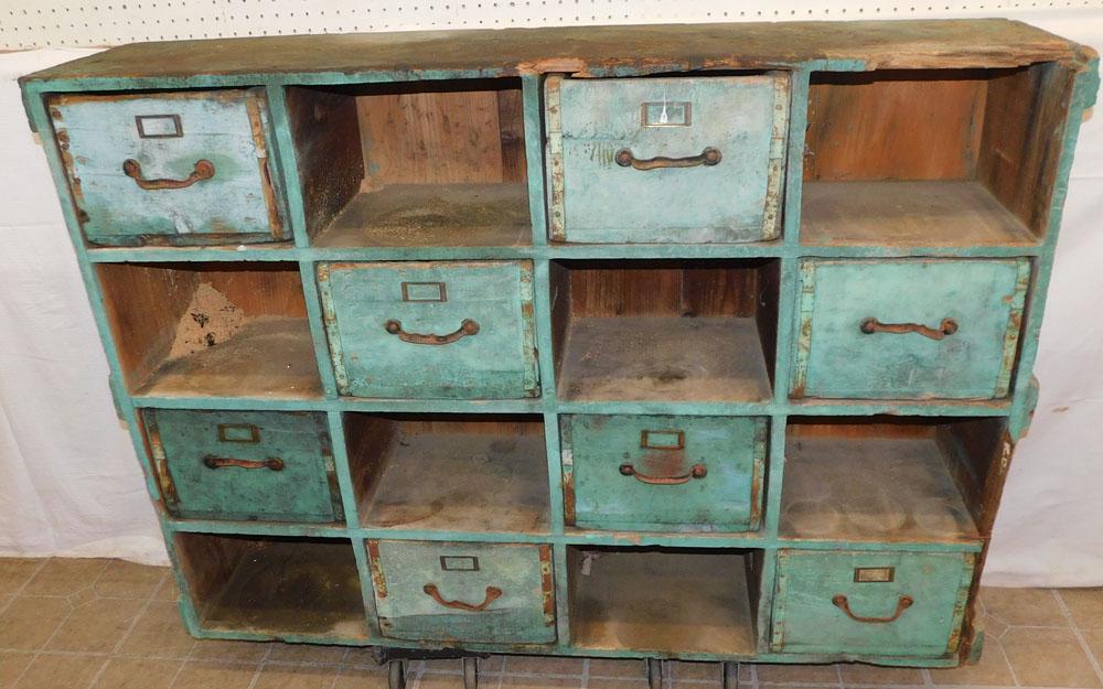 Antique Painted Apothecary Style Chest, (Some Drawers Missing) (1 of 4)