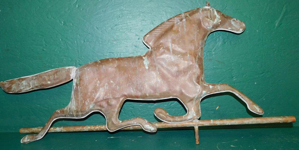 Copper Horse Weathervane (0334) on Sep 28, 2022 Langston Auction