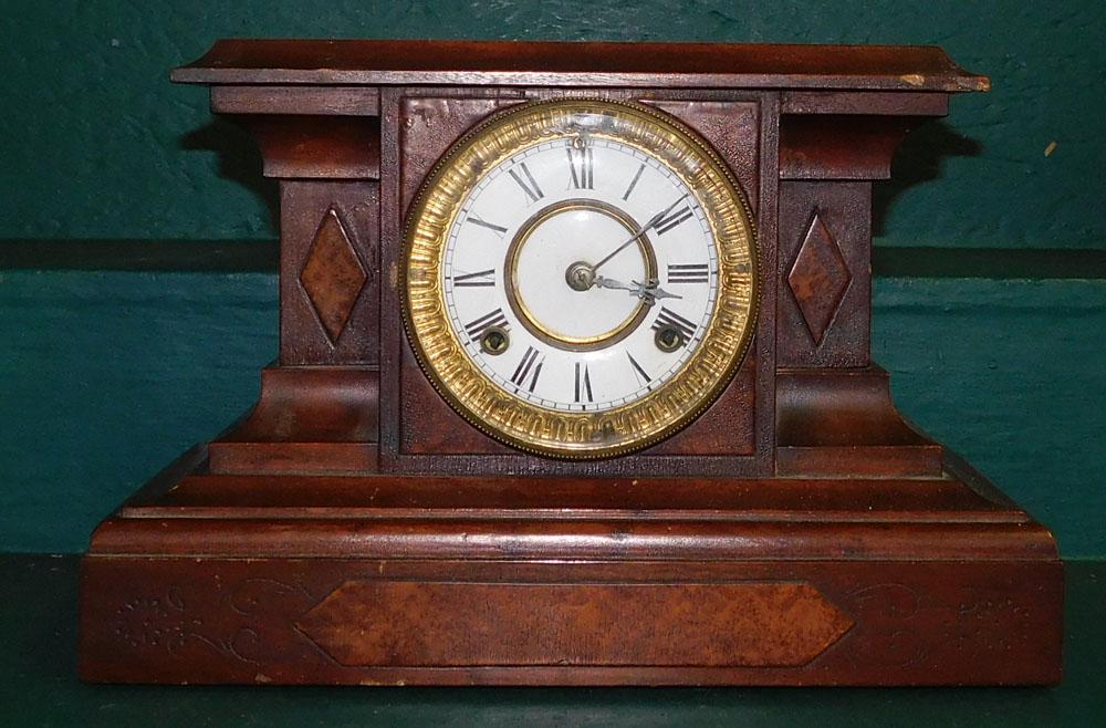 Antique Walnut Shelf Clock (1 of 3)