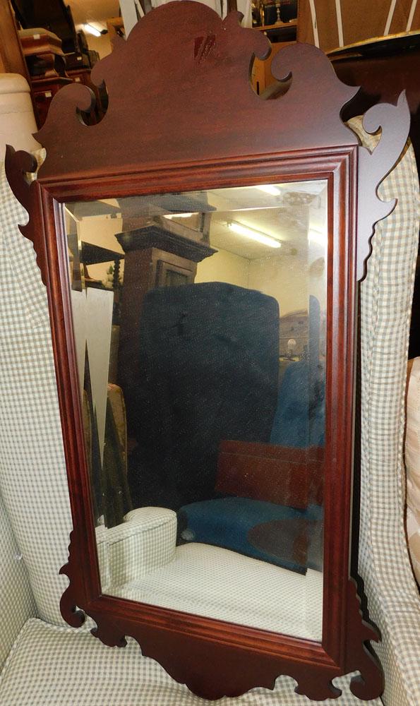 Cherry Chippendale Style Mirror (1 of 2)