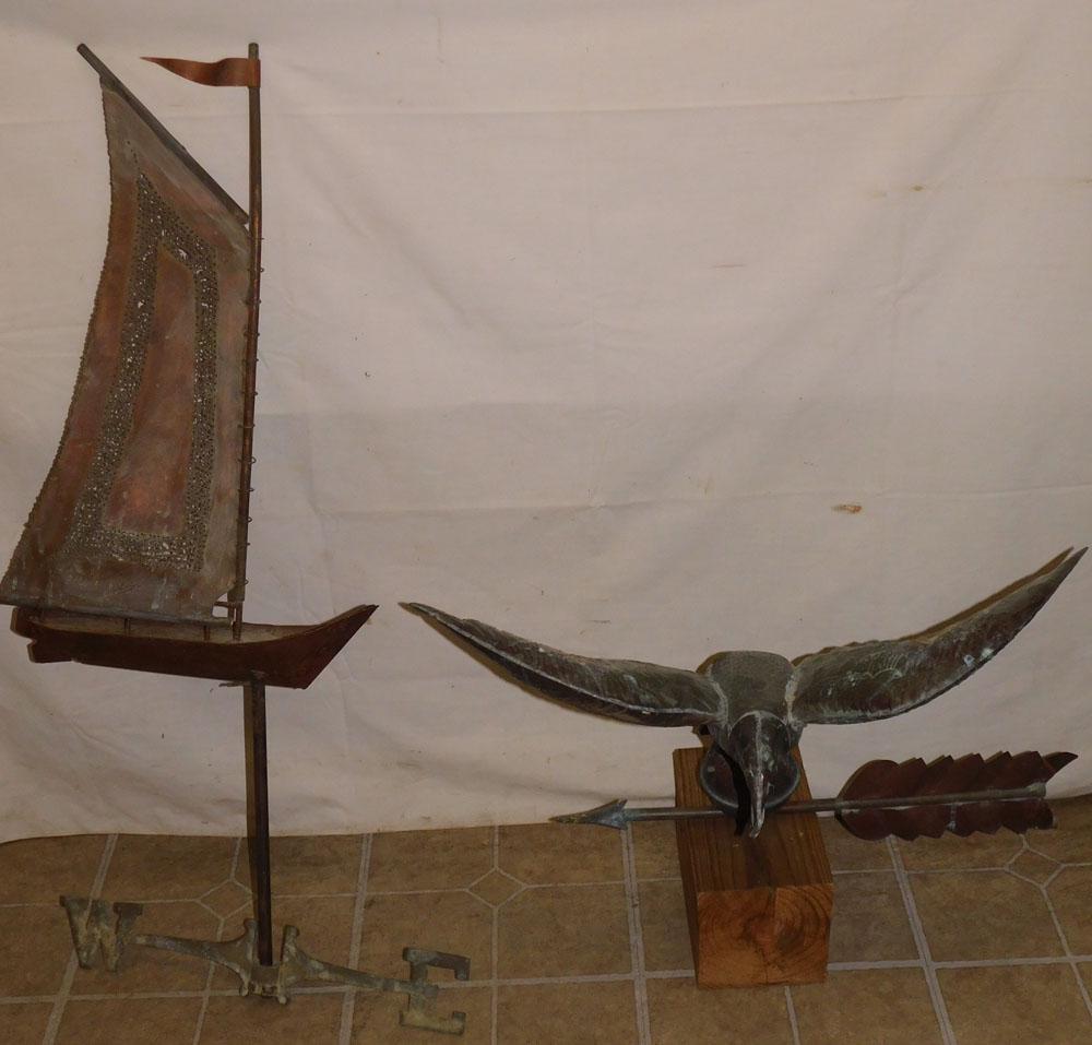 Copper Eagle Weathervane & Sailboat Weathervane (1 of 2)