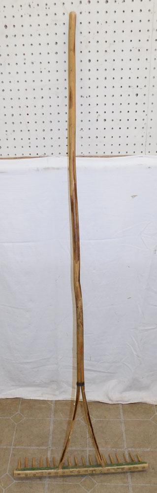 Primitive Wood Rake - Sep 28, 2022 | Langston Auction Gallery in NC