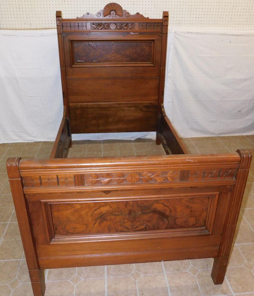 Walnut Victorian Youth Bed (1 of 3)