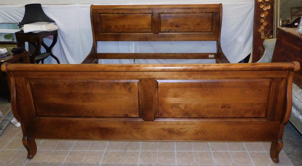 King Size Cherry Sleigh Bed by Ethan Allen (1 of 4)