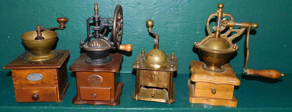 4 Vintage Coffee Grinders (1 of 2)