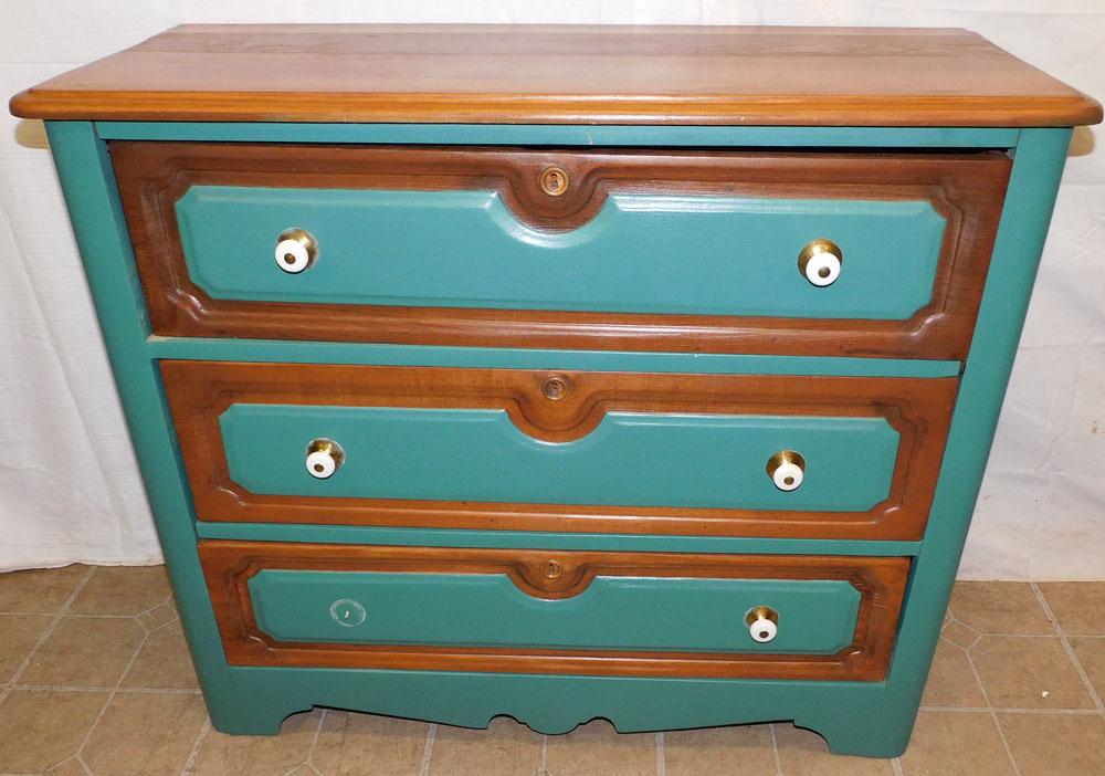 Antique Pine 3 Drawer Chest (1 of 4)