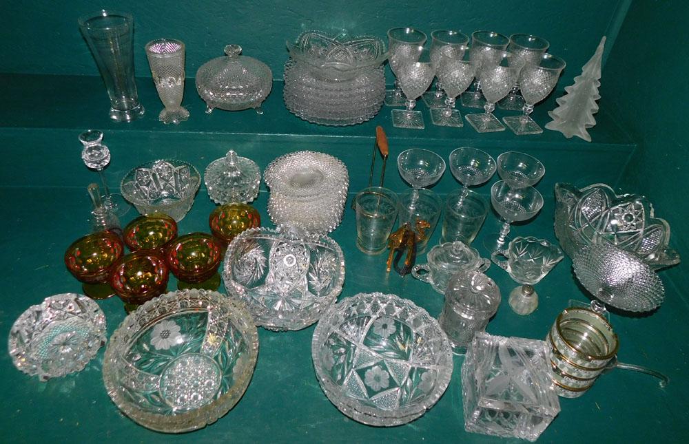 Lot of Press Glass & Sandwich Glass (1 of 3)