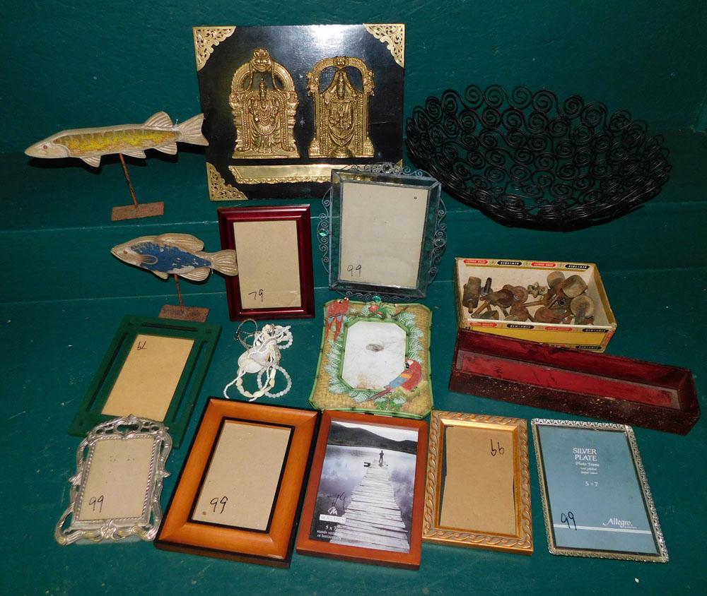 Lot of Metal Bowl & Miscellaneous Picture Frames (1 of 4)