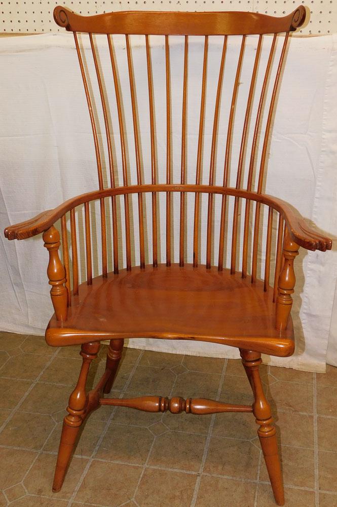 Cherry & Oak Windsor Arm Chair by Duckloe Bros (1 of 4)