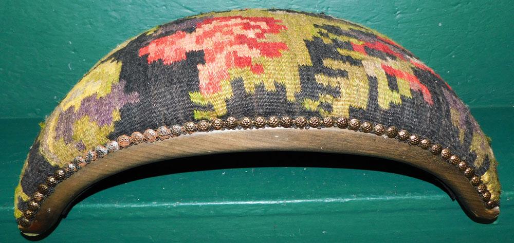 Handmade Carpet Upholstered Gout Stool (1 of 3)