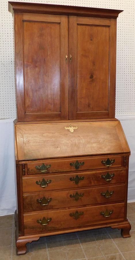 19th C Walnut Blind Door Slant Front Secretary (1 of 14)