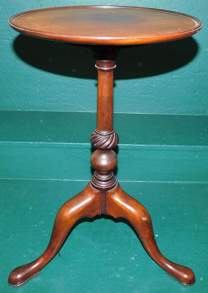 Carved Mahogany Dish Top Whiskey Stand by R. Simm (1 of 6)