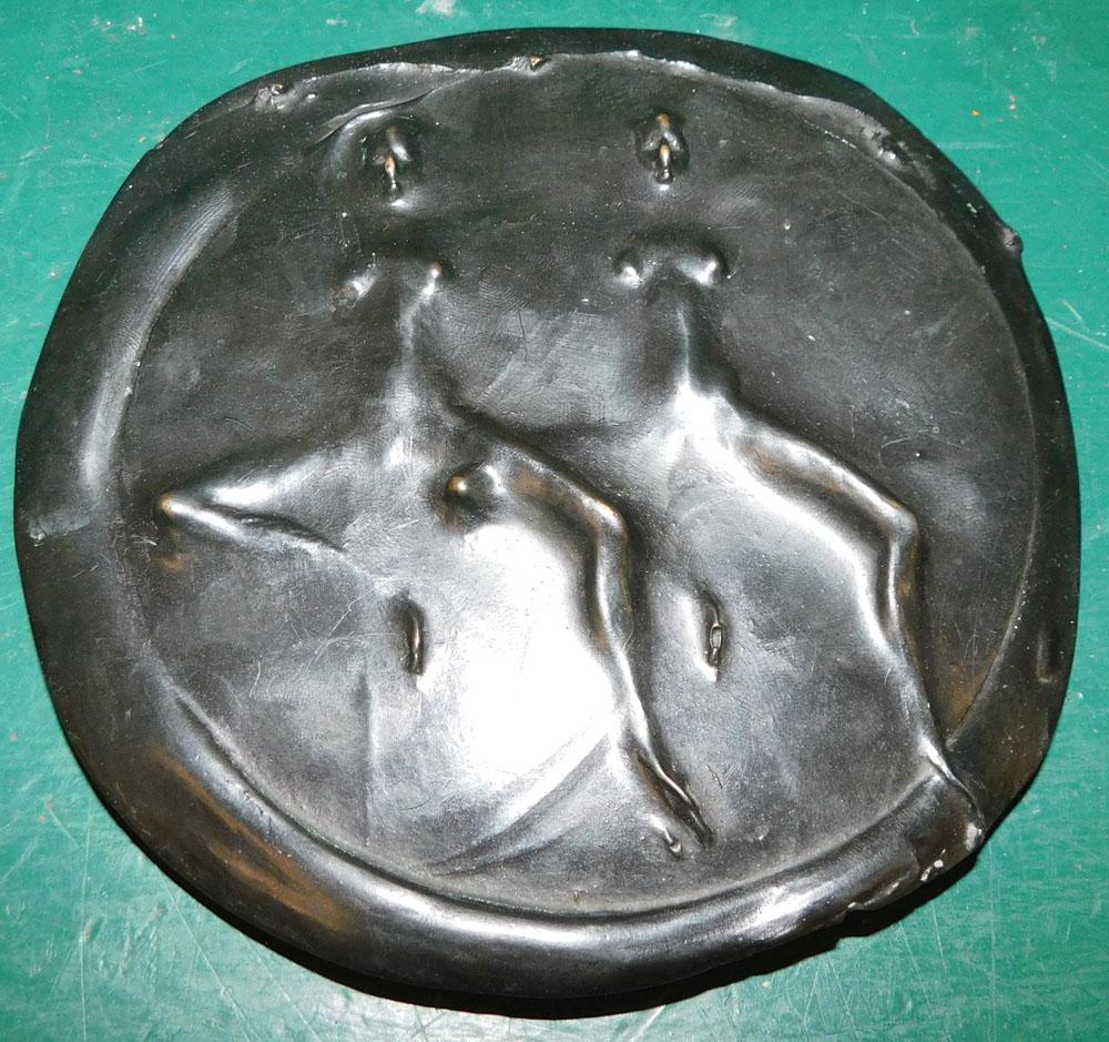 Mid-Century Modern Bronze Plaque of 2 Nudes, (For The White House - 1983, The Cleveland Foundation) (1 of 2)