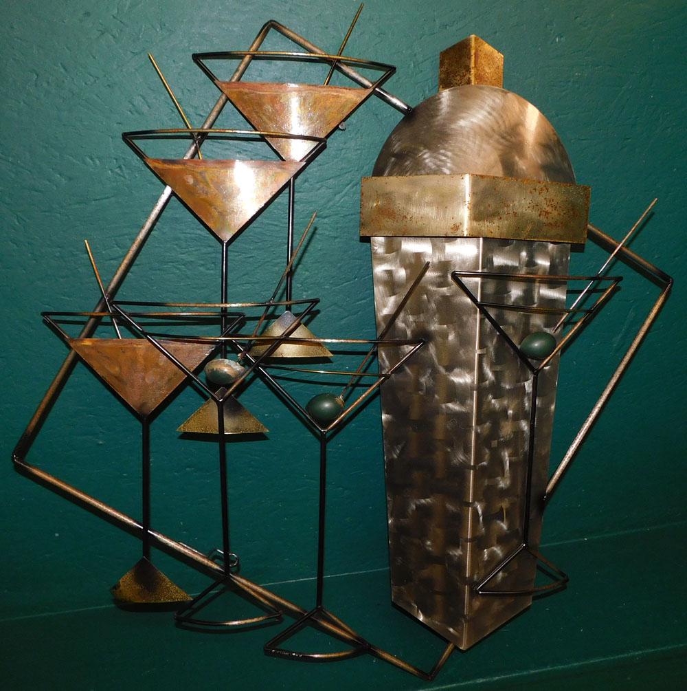 Mid-Century Modern Metal Wall Art Signed C. Gere 1998 (1 of 3)