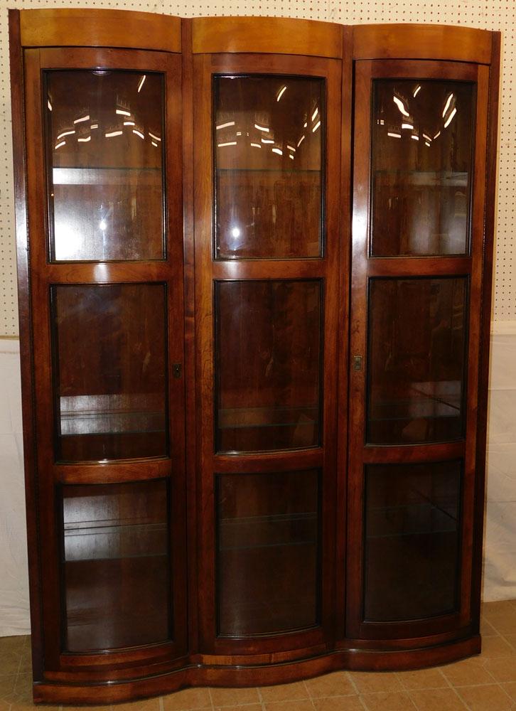 Modern Cherry 2 Door Bowfont China Cabinet (1 of 4)