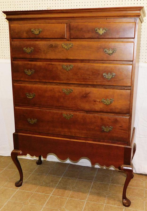 19th C Cherry Chest on Frame (1 of 6)