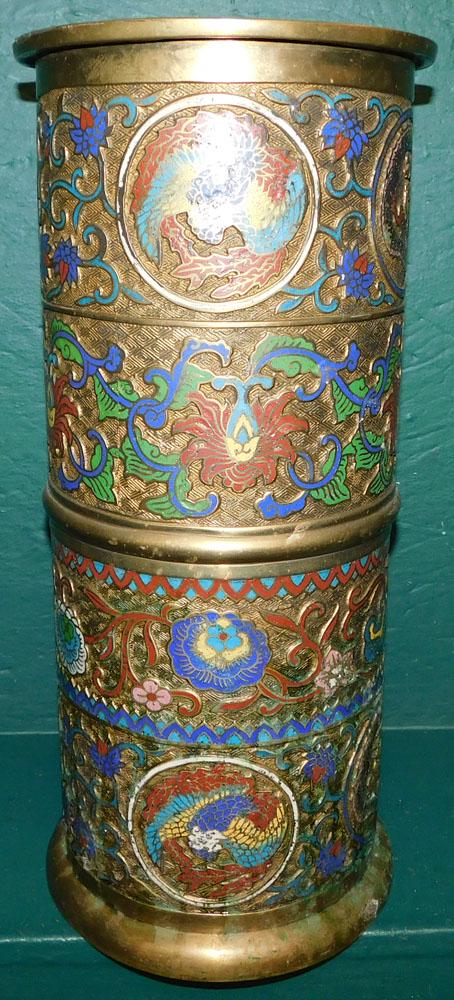 Antique Cloisonne Umbrella Stand (1 of 5)