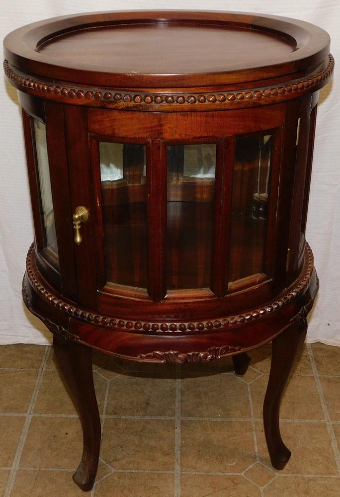 Carved Mahogany 2 Door Chocolate Cabinet (1 of 5)