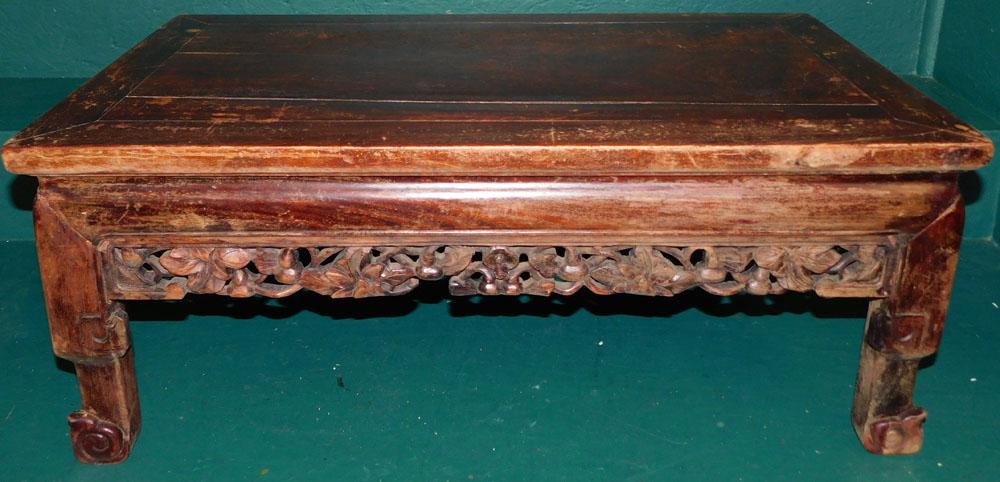 Carved Rosewood Chinese Tea Table (1 of 5)