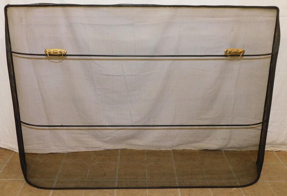 Antique Wire Mesh Fireplace Screen (1 of 3)
