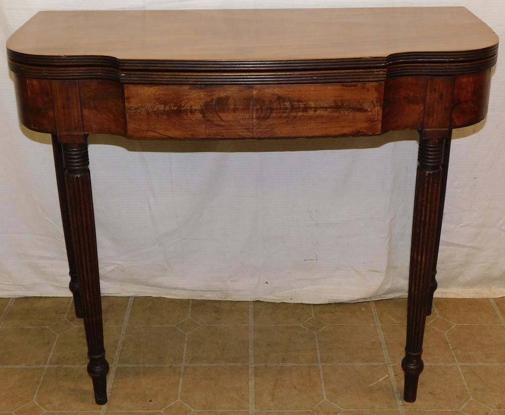Mahogany Sheraton NY Fold Over Top Game Table (1 of 5)
