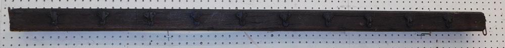 Antique Wood & Iron Double Side Meat Rod with Hooks (1 of 5)