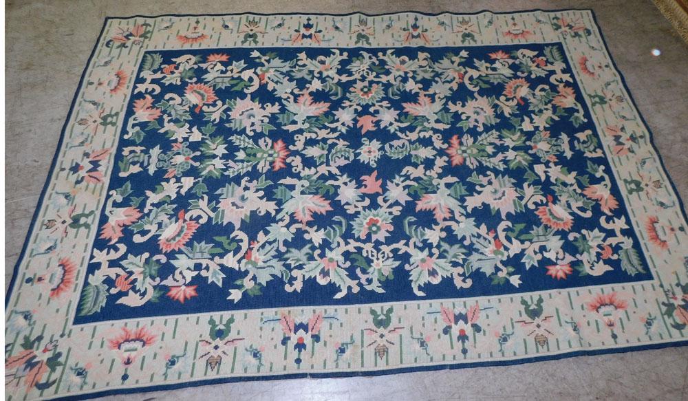 8' 8" x 5' 10" Antique Needlepoint Rug (1 of 4)