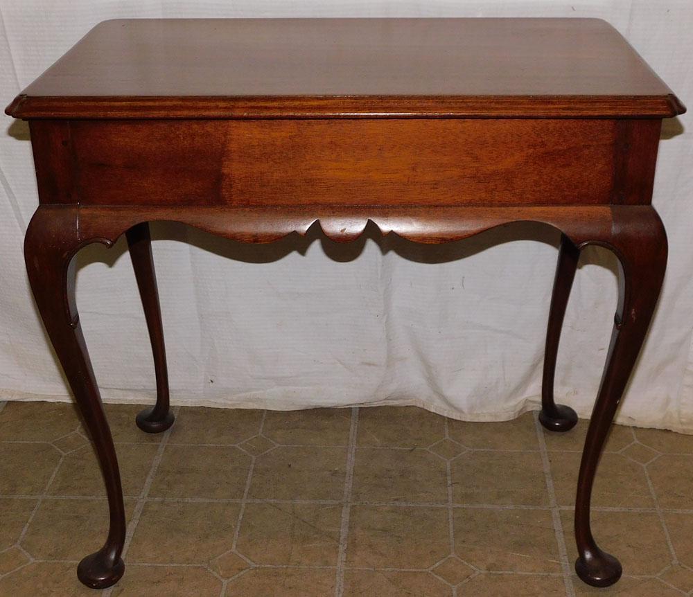 Cabinet Made Mahogany Queen Anne Style Tea Table with Slides (1 of 6)