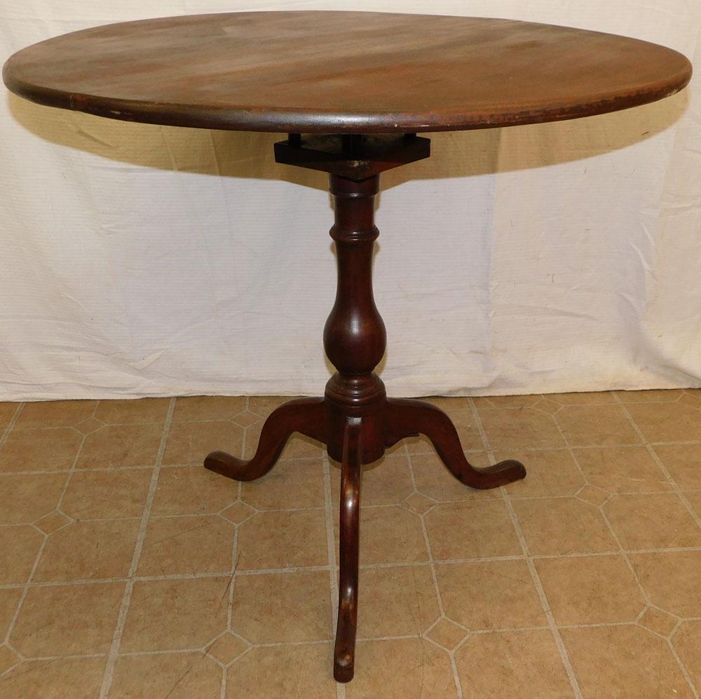 19th C Cherry Tilt Top Tea Table (1 of 4)
