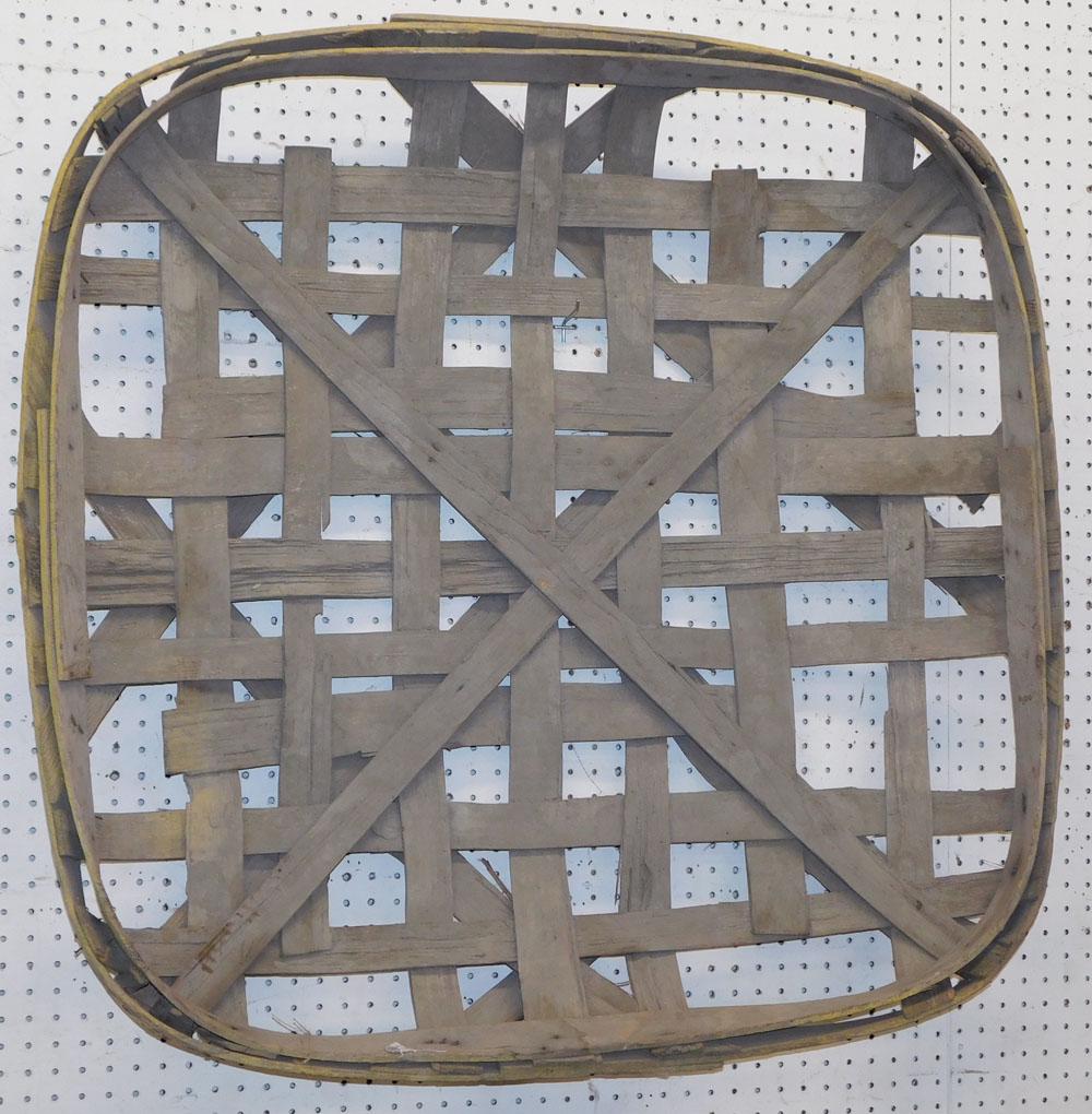 Antique Split Oak Tobacco Basket Signed Greenville, NC (1 of 3)