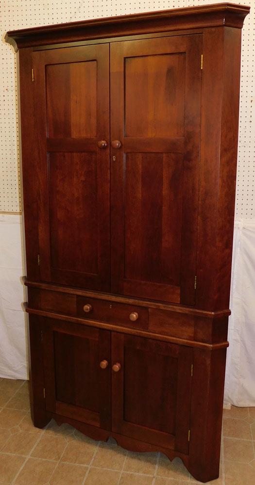 Cabinet Made Cherry Blind Door Corner Cupboard (1 of 4)