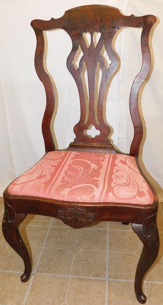 19th C Walnut Dutch Side Chair (1 of 4)