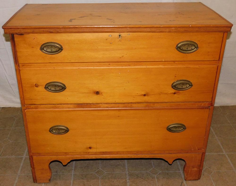 Antique Pine New England Lift Top Mule Chest (1 of 5)