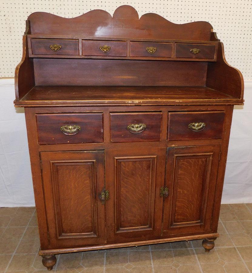 19th C Grain Painted Sideboard (1 of 5)