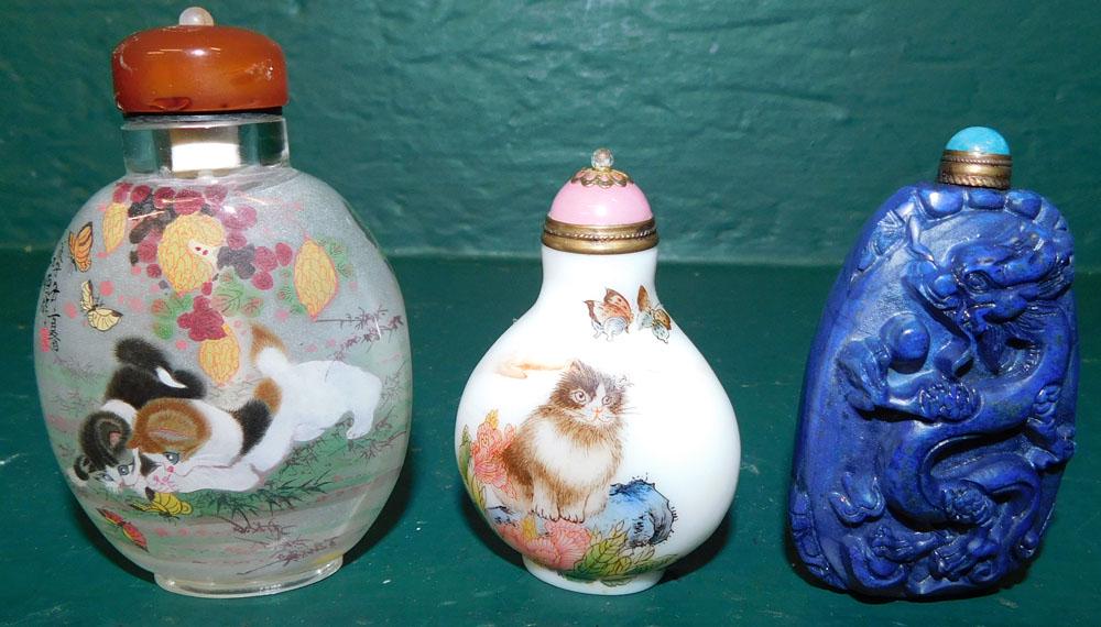 3 Oriental Snuff Bottles (1 of 2)