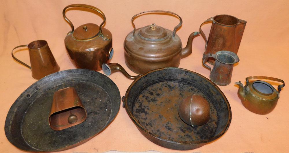 Lot of Antique Copper Items (1 of 2)