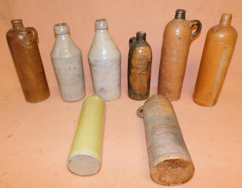 Lot of Stoneware Beer Bottles (1 of 3)