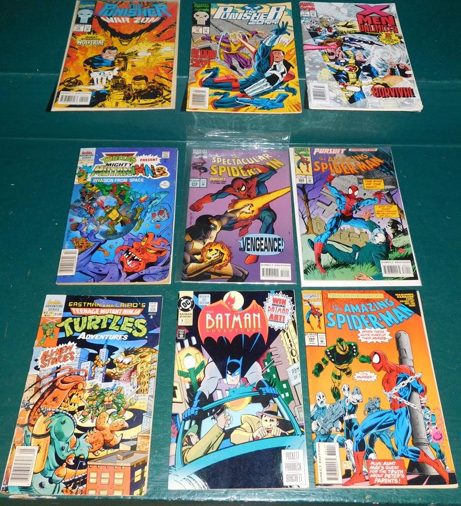 9 1990s Collectible Comic Books, (Marvel, DC, & Teenage Mutant Ninja Turtles) (1 of 10)