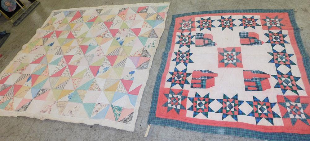 2 Vintage Handmade Quilts (1 of 6)