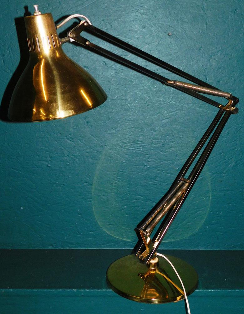 Vintage Adjustable Brass Finished Angle Desk Lamp (1 of 4)