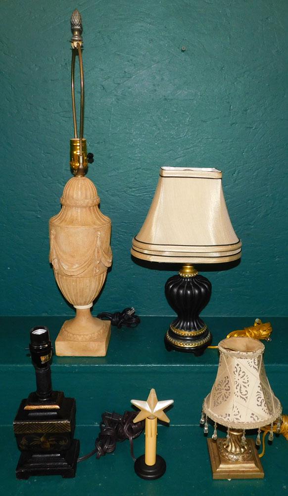 Lot of Painted Decorative Lamps (1 of 1)