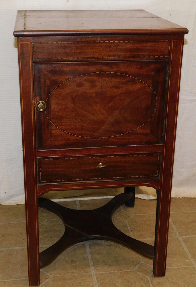 19th C Mahogany Inlaid Commode (1 of 5)