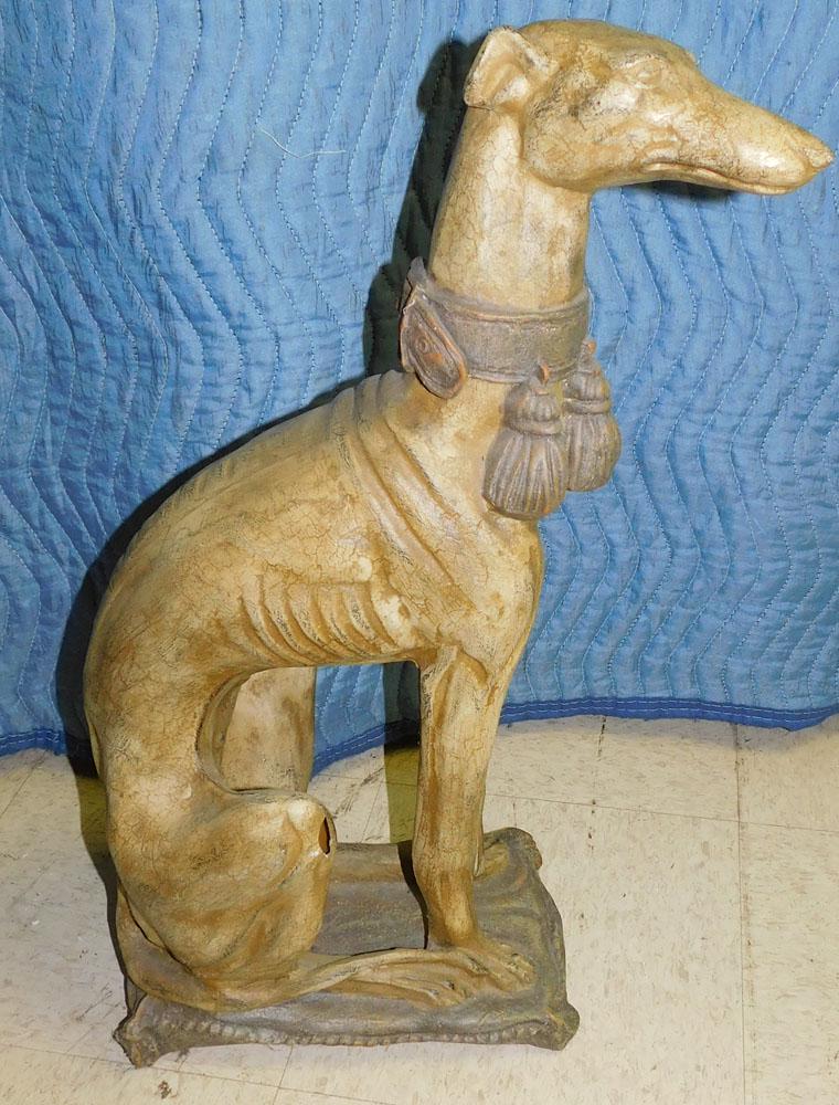 Painted Resin Whippet Statue (1 of 4)