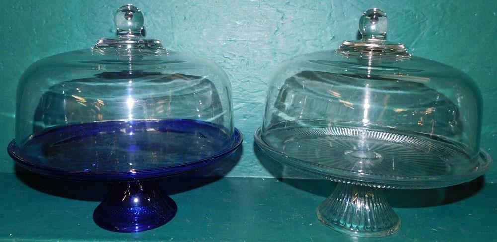 2 Glass Dome Top Cake Stands (1 of 6)